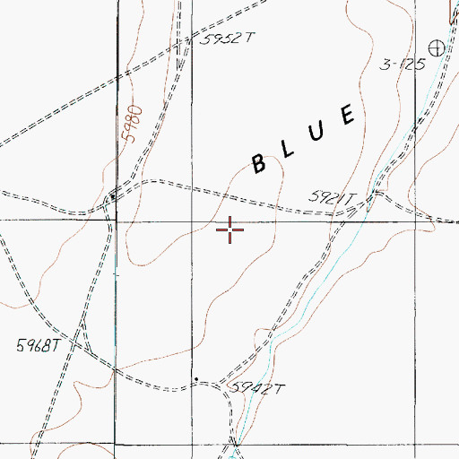 Topographic Map of Blue Moon Bench, AZ