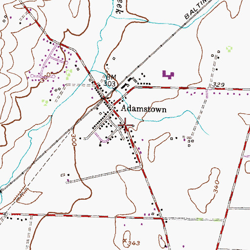 Topographic Map of Trinity Evangelical and Reformed Church, MD