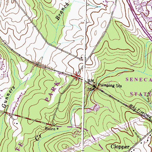 Topographic Map of Waring (historical), MD