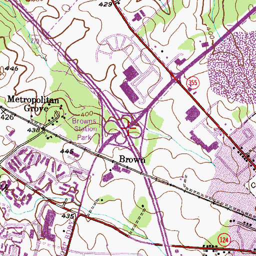 Topographic Map of Interchange 11, MD