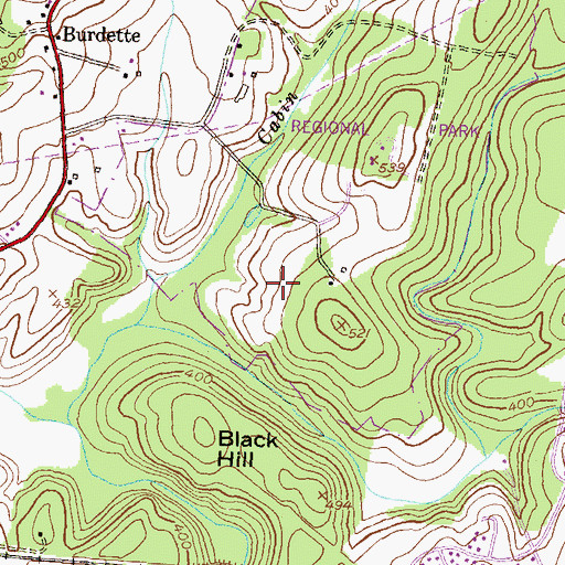 Topographic Map of Little Seneca Regional Park, MD