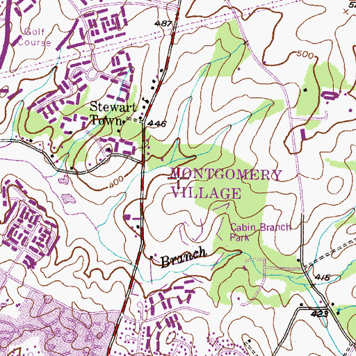 Topographic Map of Charlene, MD