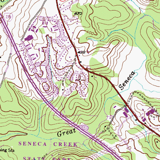 Topographic Map of Middlebrook Hills, MD