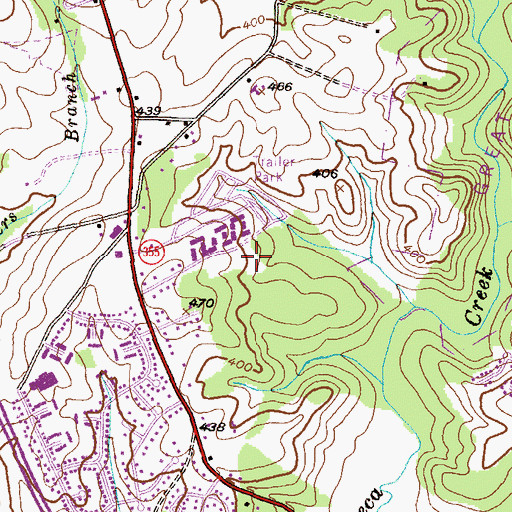 Topographic Map of Plumgar Park, MD