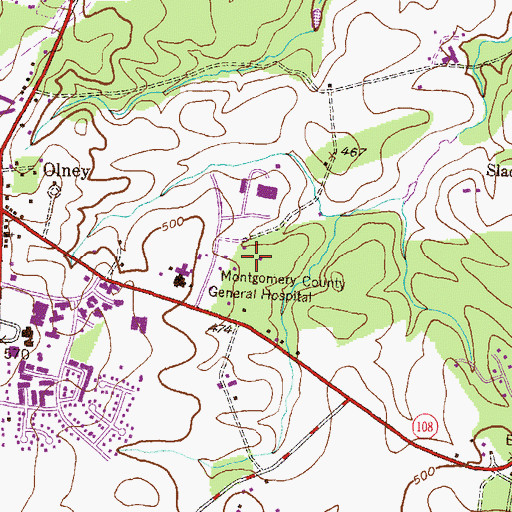 Topographic Map of Timberland Estates, MD