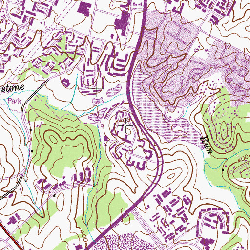 Topographic Map of Walkers Choice, MD