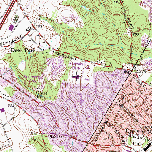 Topographic Map of Galway Elementary School, MD