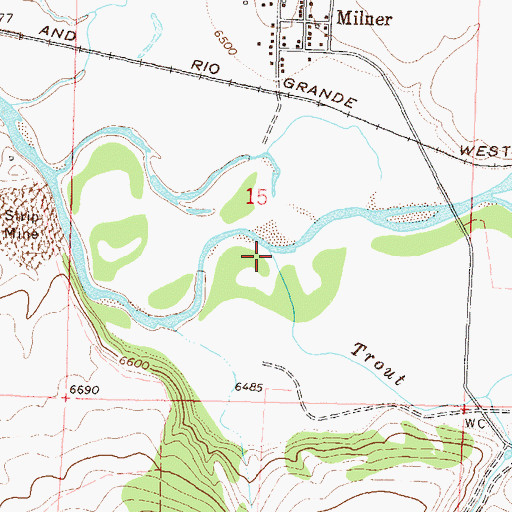 Topographic Map of Trout Creek, CO