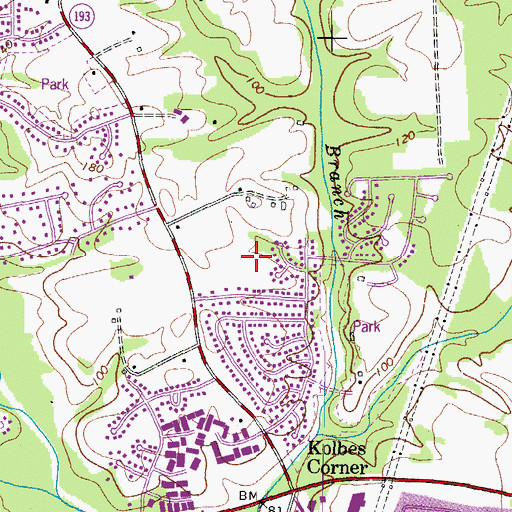 Topographic Map of Enterprise East Recreation Center, MD