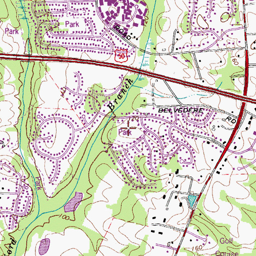 Topographic Map of Enterprise Estates Recreation Center, MD