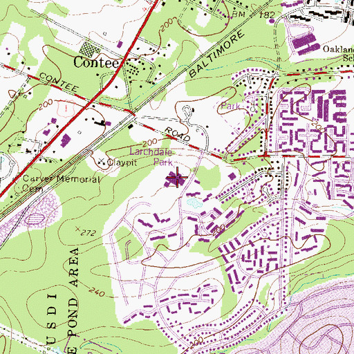 Topographic Map of James H Harrison Elementary School, MD