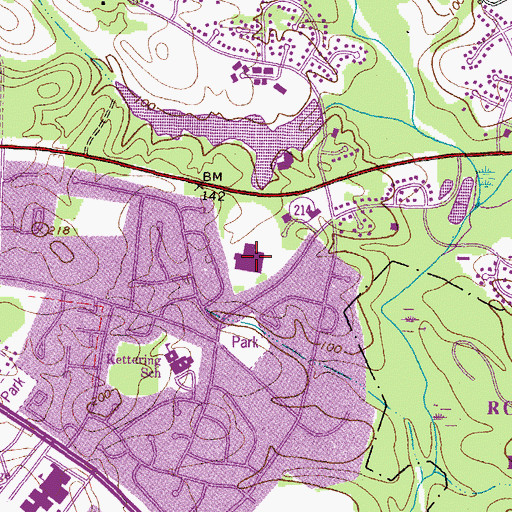 Topographic Map of Ketterling Middle School, MD
