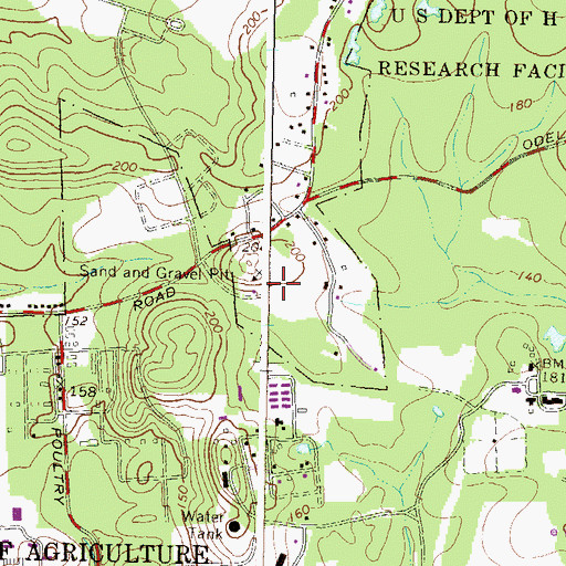 Topographic Map of North Creek Farms, MD