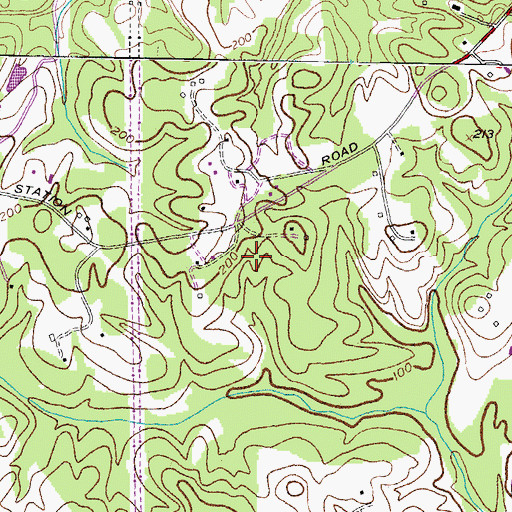 Topographic Map of Land Tree, MD