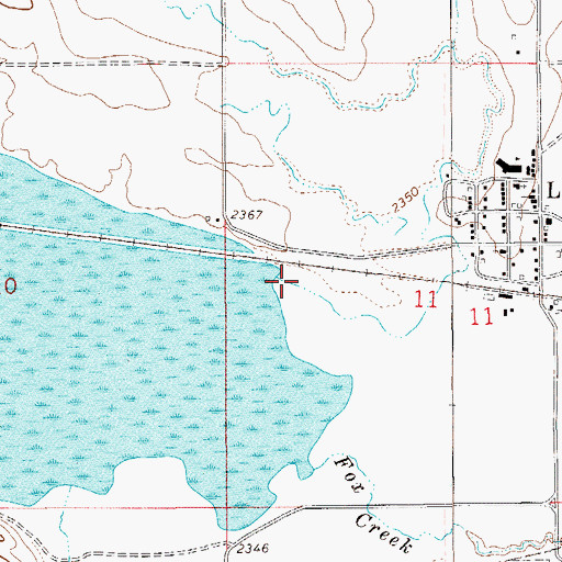 Topographic Map of Middle Fork Fox Creek, MT
