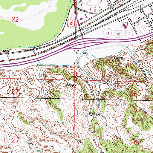 Topographic Map of Marcys School (historical), MT