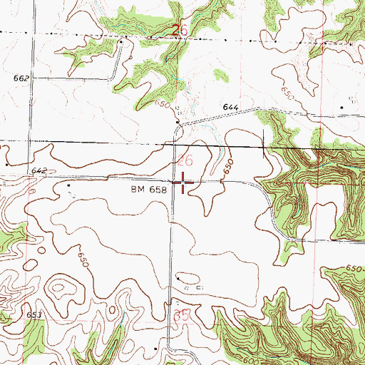 Topographic Map of Nye School (historical), IL