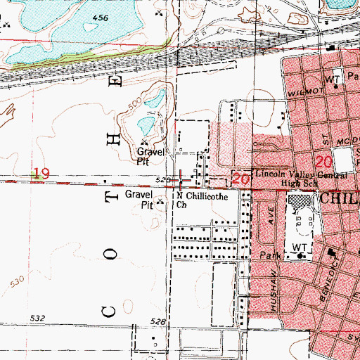 Topographic Map of North Chillicothe Church, IL