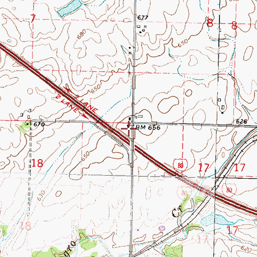 Topographic Map of Kline School (historical), IL