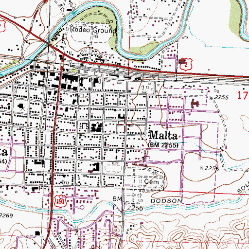 Topographic Map of Saint Marys Episcopal Church, MT