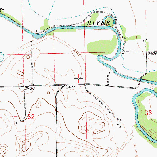 Topographic Map of Belknap School (historical), MT