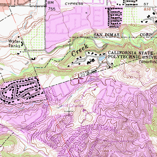 Topographic Map of Loma Vista Park, CA