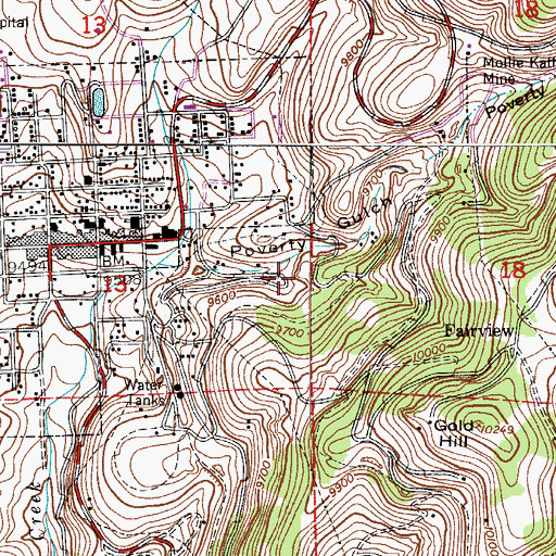 Topographic Map of Abe Lincoln Mine, CO