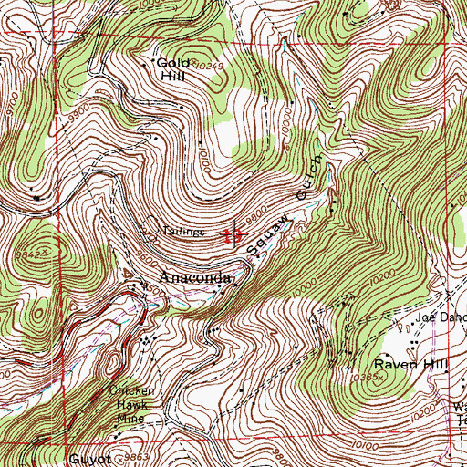 Topographic Map of Little Maud Mine, CO