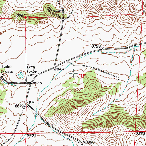 Topographic Map of Pocahontas Mine, CO