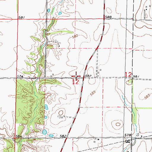Topographic Map of Rogers School (historical), IL