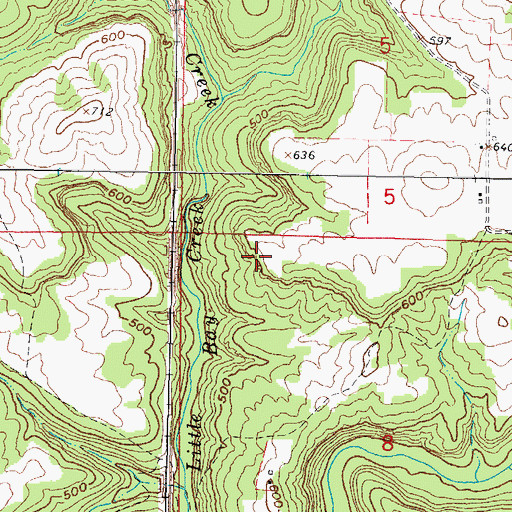 Topographic Map of Wallace School (historical), IL