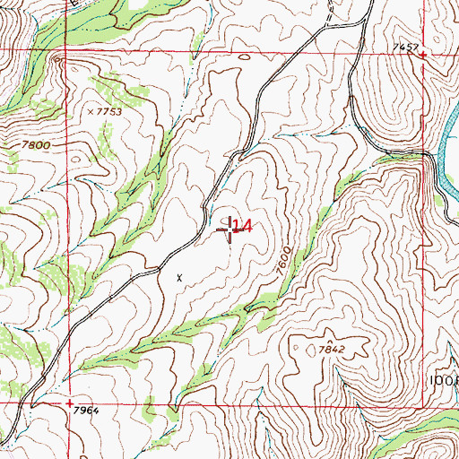 Topographic Map of Encampment Area Mine, WY
