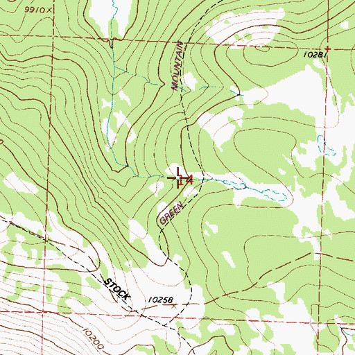 Topographic Map of Itmay Mine, WY