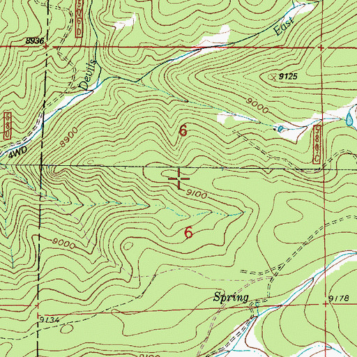 Topographic Map of Fairview Claim-Tenderfoot Mountain Mine, WY