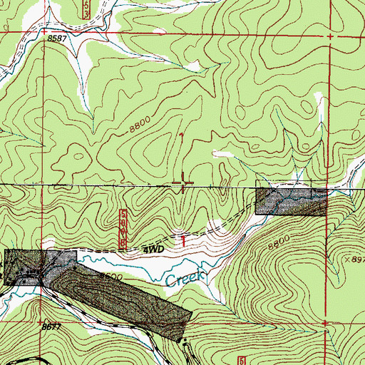 Topographic Map of Lake Resort Area Mine, WY