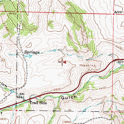 Topographic Map of Mosier Gulch Mine, WY