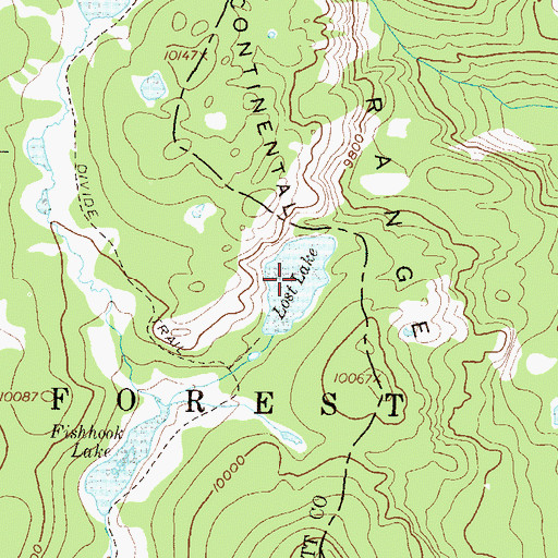 Topographic Map of Lost Lake, CO