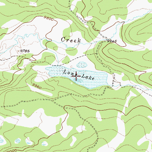 Topographic Map of Long Lake, CO