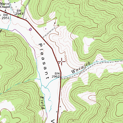 Topographic Map of New Pleasant Valley School (historical), WV
