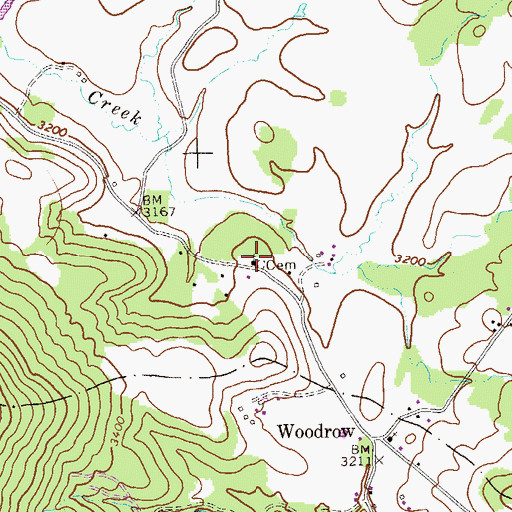 Topographic Map of White Church, WV