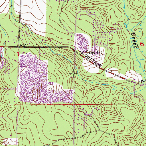 Topographic Map of Woodridge Church, AL