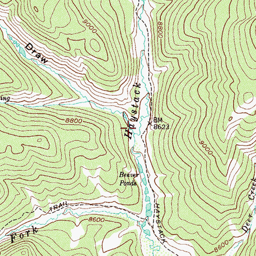 Topographic Map of Long Draw, CO