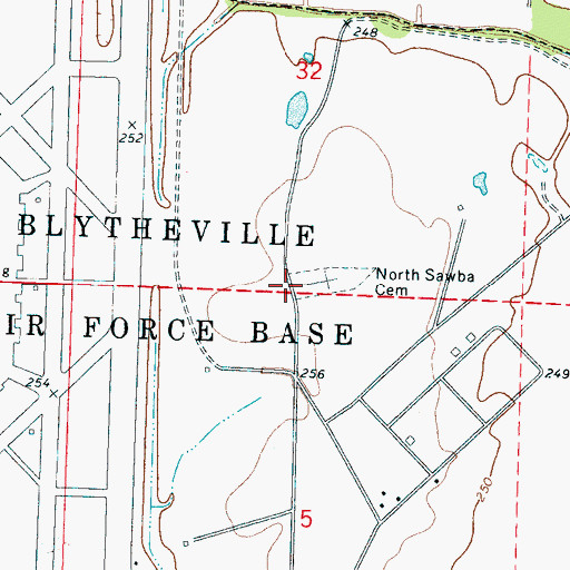 Topographic Map of North Sabie (historical), AR
