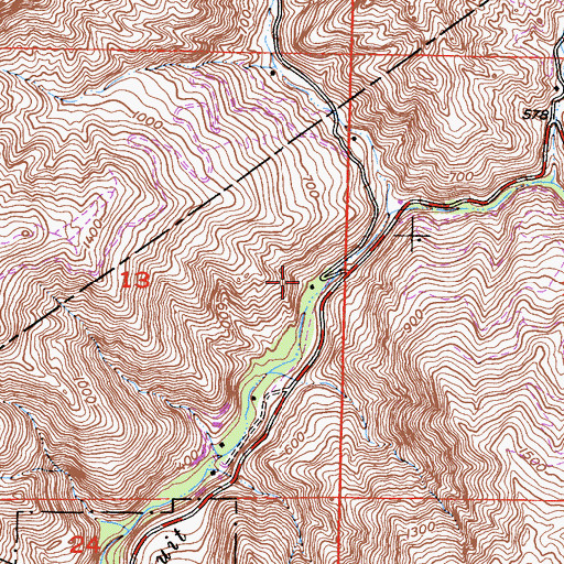 Topographic Map of Camp Malibu, CA