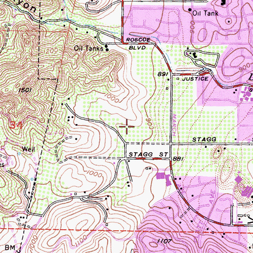 Topographic Map of Lazy J Ranch Park, CA