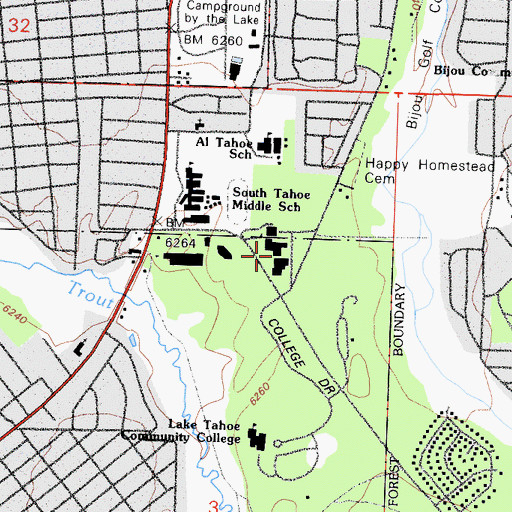 Topographic Map of El Dorado Government Center, CA