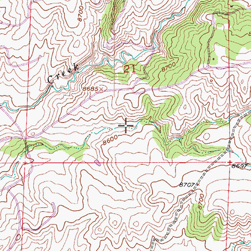 Topographic Map of Bassier Mine, CO