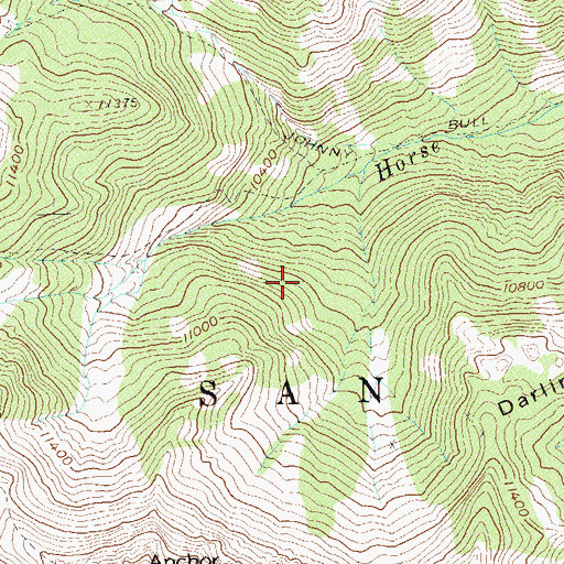 Topographic Map of Christina Mine, CO