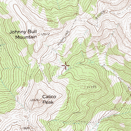 Topographic Map of Gold Anchor Mine, CO