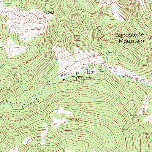 Topographic Map of Puzzler Mine, CO